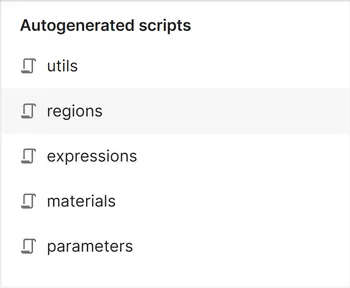 Other modules in the autogenerated scripts