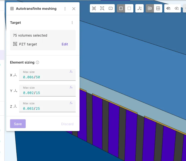 Autotransfinite meshing target