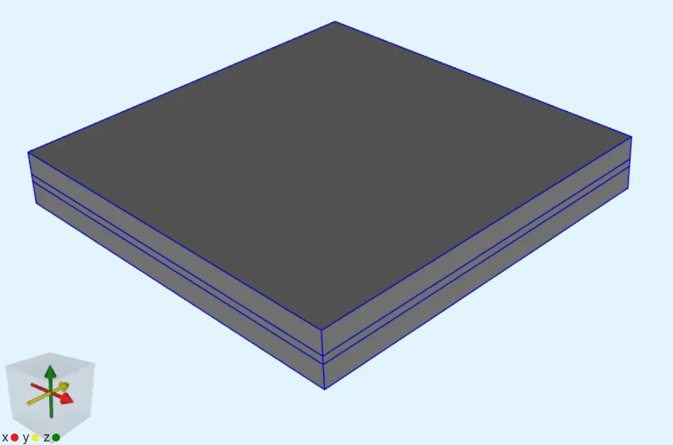 All three boxes in place: bottom plate, top plate, and central vacuum gap.