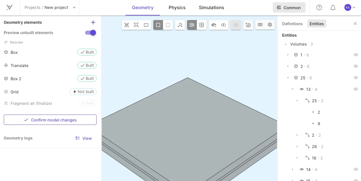 Geometry section overview