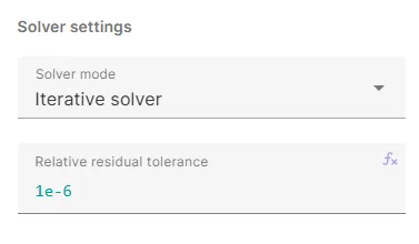 Relative residual tolerance