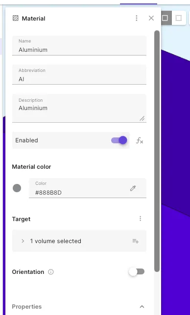 Material general settings