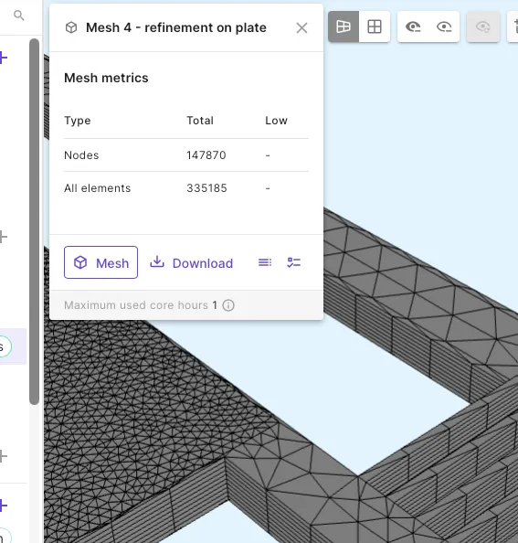 Mesh refinement result (mesh refinement)