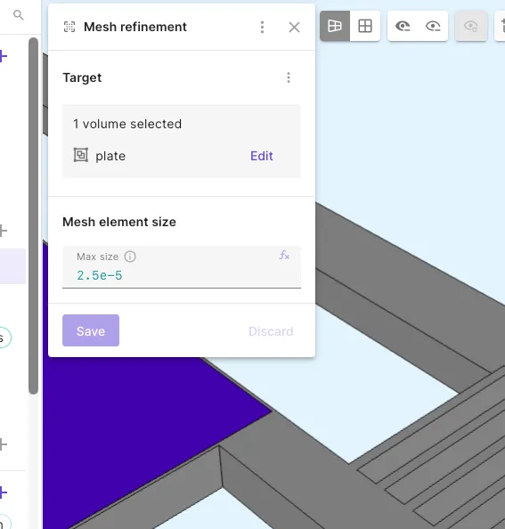 Mesh refinement target
