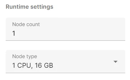 Runtime settings