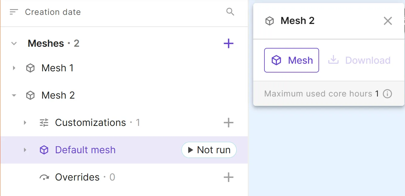 Mesh panel Not run