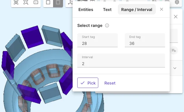 Pick with rule - Range / Interval