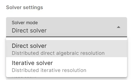 Solver settings