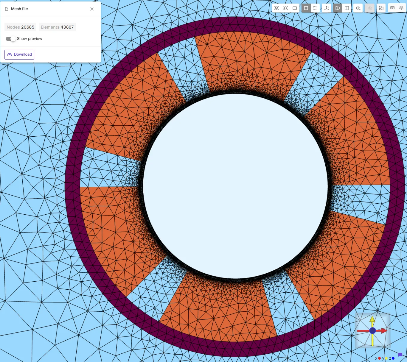 Stator mesh