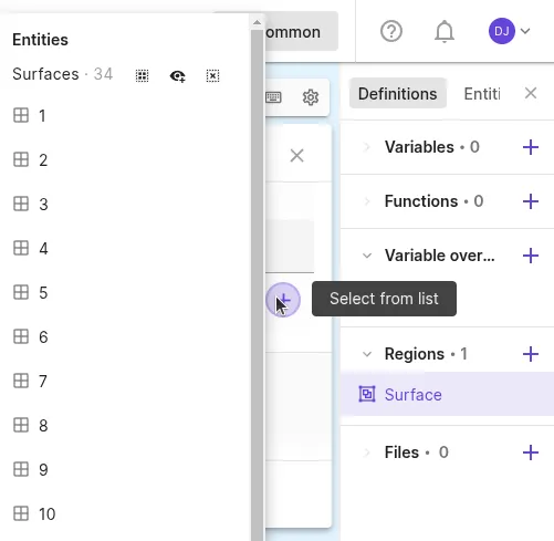 Picking target from the entities list