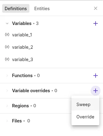 Variable override